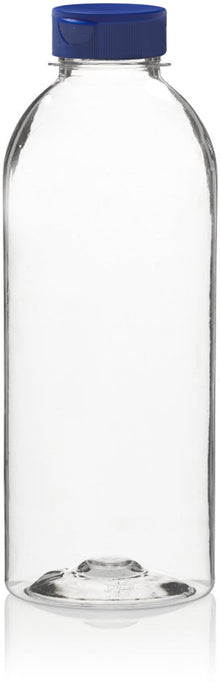 Rani Clear Plastic Bottles | 20oz PET Bottle with Flip-top Caps | BPA - FREE | Home & Commercial Use, Containers for Sauces, Condiments, Shampoo, Lotion, Sanitizer| Made in USA - Pack of 50
