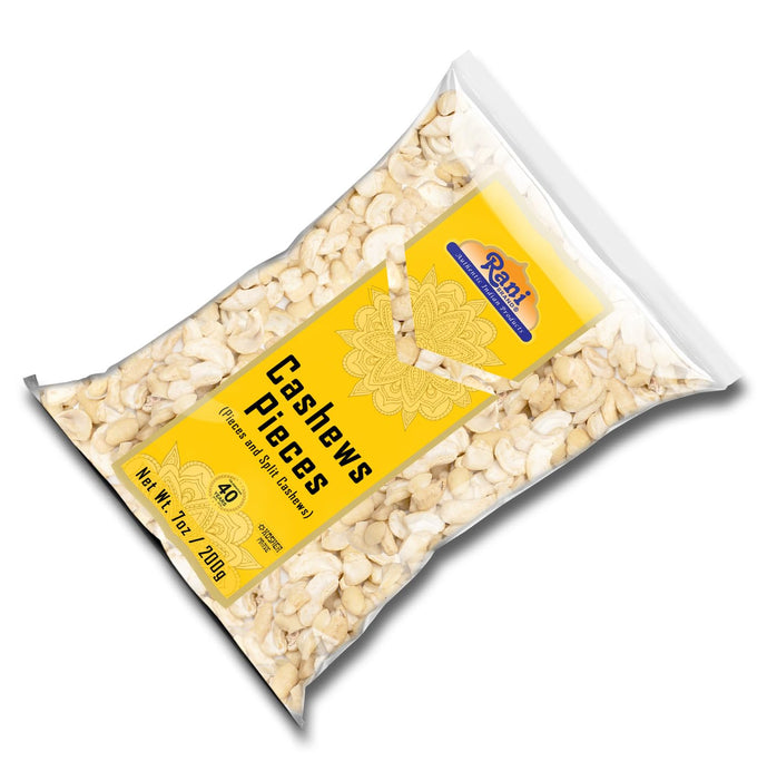 Rani Raw Cashews Halves and Pieces (uncooked, unsalted) 7oz (200g) ~ All Natural, No Preservatives | Vegan | NON-GMO | Kosher | Gluten Friendly