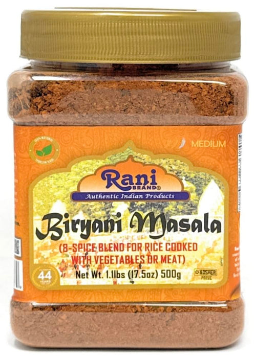 Rani Biryani Masala Curry (7-Spice Blend for Indian Rice Dishes, Pullao/Pilau) 16oz (1lb) 454g PET Jar ~ All Natural | Vegan | No Colors | Gluten Friendly | NON-GMO | Kosher | Indian Origin