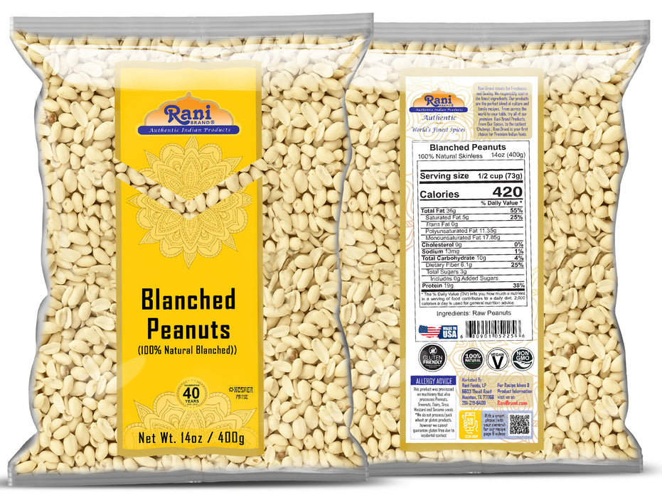Rani Blanched Peanuts {4 Sizes Available}