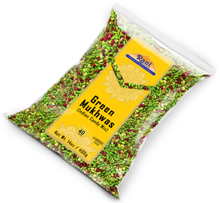 Rani Green Mukhwas (Special Digestive Treat) 14oz (400g) ~ Vegan | Kosher | Indian Candy Mouth Freshener