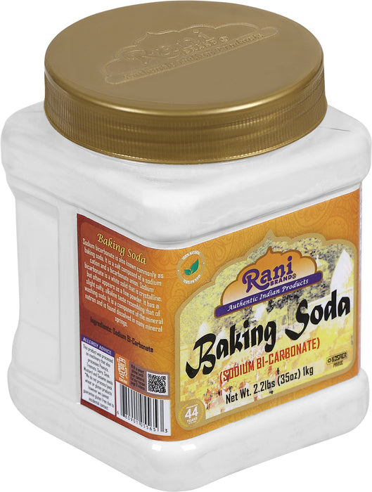 Rani Baking Soda (SODIUM BI-CARBONATE) 35oz (2.2lbs) 1kg PET Jar ~ Used for cooking, NON-GMO | Kosher | Indian Origin | Gluten Friendly