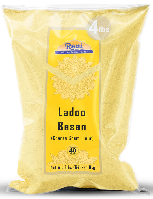 Rani Ladoo Besan (Coarse Gram Flour) 64oz (4lbs) 1.81kg Bulk ~ All Natural | Vegan | Gluten Friendly | NON-GMO | Kosher | Indian Origin