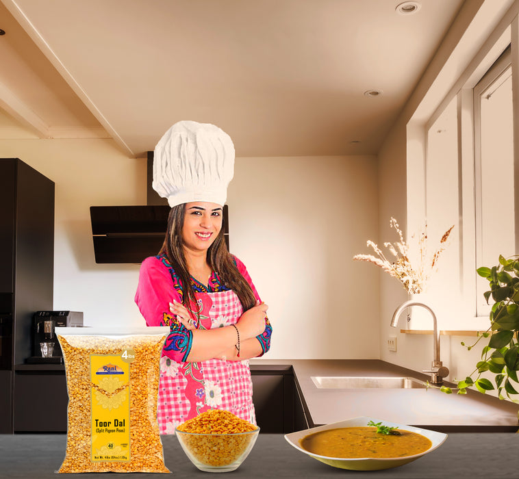 Rani Toor Dal (Split Pigeon Peas) 64oz (4lbs) 1.81kg ~ All Natural | Gluten Friendly | NON-GMO | Kosher | Vegan | Indian Origin