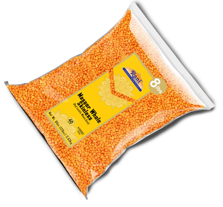 Rani Masoor Gota (Football) Indian Red Lentils Skinless 128oz (8lbs) 3.63kg Bulk ~ All Natural | Gluten Friendly | NON-GMO | Kosher | Vegan | Product of USA