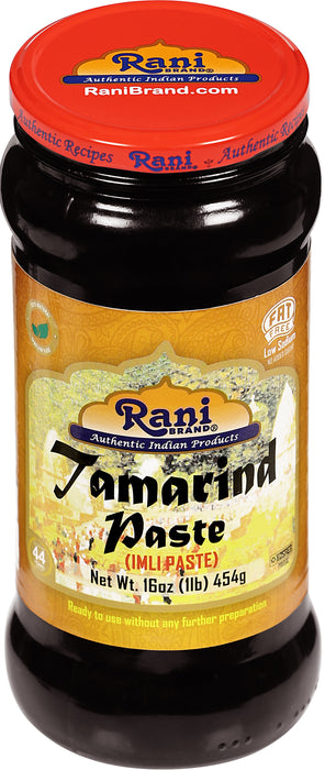 Rani Tamarind Paste Puree (Imli) 16oz (1lb) 454g Glass Jar, No added sugar, Pack of 5+1 FREE ~ All Natural | Vegan | Gluten Free | No Colors | NON-GMO | Kosher | Indian Origin