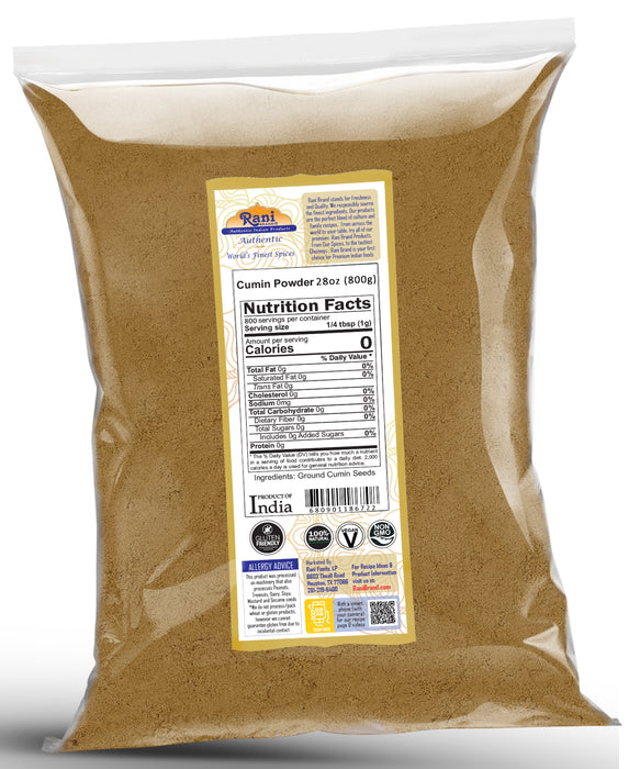 Rani Cumin (Jeera) Powder Spice 28oz (1.75lbs) 800g ~ All Natural | Vegan | Gluten Friendly | NON-GMO | Kosher | Indian Origin