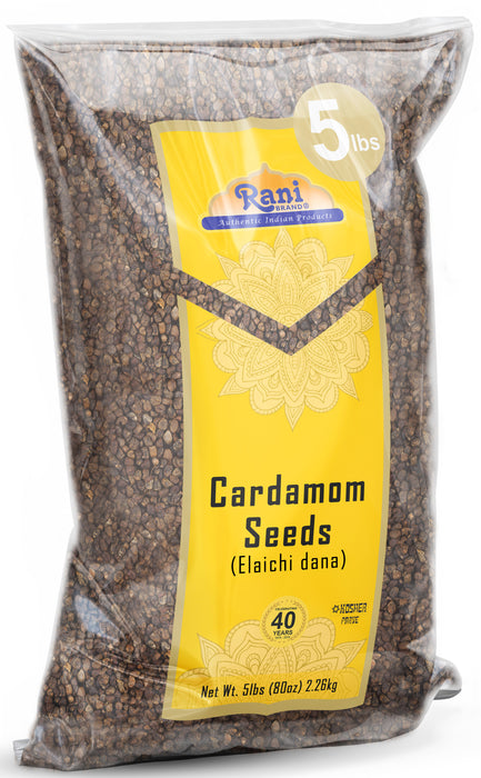 Rani Cardamom (Elachi) Decorticated Seeds Spice 80oz (5lbs) 2.27kg Bulk ~ All Natural | Vegan | Gluten Friendly | NON-GMO | Kosher