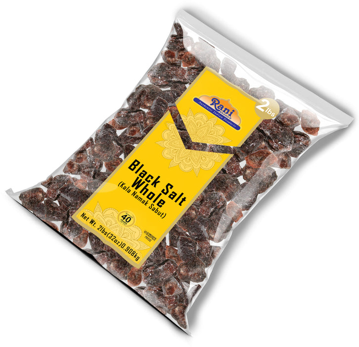 Rani Black Salt Raw Whole (Kala Namak) Mineral 32oz (2lbs) 908g ~ Unrefined, Pure and Natural | Vegan | Gluten Friendly | NON-GMO | Kosher | Indian Origin | Perfect for Tofu Scramble