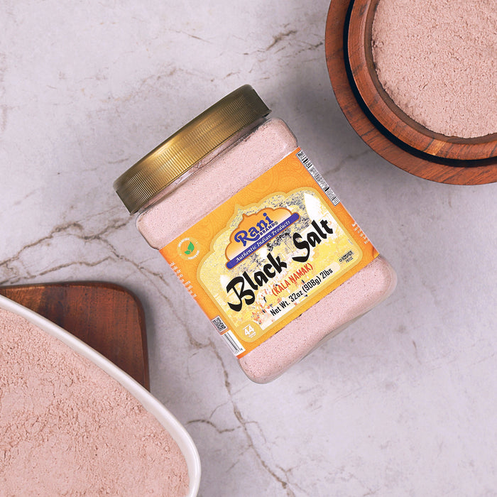 Rani Black Salt Powder (Kala Namak) Mineral 32oz (2lbs) 908g Bulk PET Jar ~ Unrefined, Pure and Natural | Vegan | Gluten Friendly | NON-GMO | Indian Origin | Perfect for Tofu Scramble