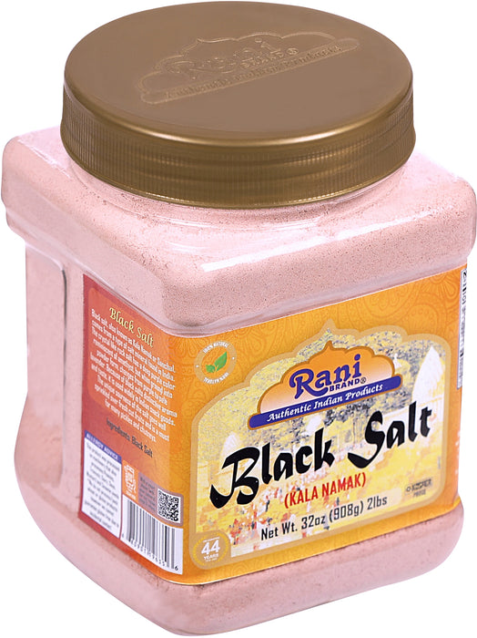 Rani Black Salt Powder (Kala Namak) Mineral 32oz (2lbs) 908g Bulk PET Jar ~ Unrefined, Pure and Natural | Vegan | Gluten Friendly | NON-GMO | Indian Origin | Perfect for Tofu Scramble