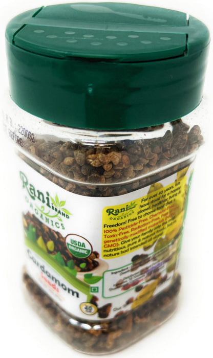 Rani Organic Cardamom (Elachi) Decorticated Seeds (from Green Cardamom) Indian Spice 3oz (85g) PET Jar ~ All Natural | Vegan | Gluten Friendly | NON-GMO | Indian Origin | USDA Certified Organic