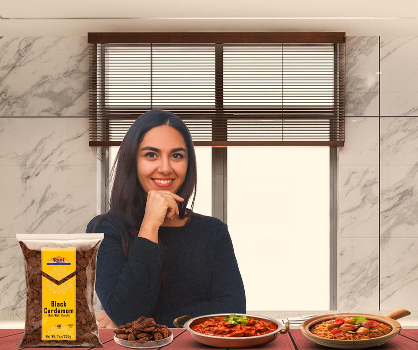 Rani Black Cardamom Pods (Kali Elachi) Whole Indian Spice 7oz (200g) ~ Natural | Vegan | Gluten Free Ingredients | NON-GMO | Kosher | Indian Origin