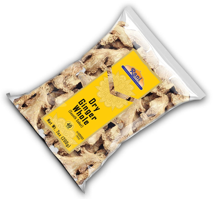 Rani Ginger (Adarak Sabut) Whole, Spice 7oz (200g) ~ All Natural | Vegan | Gluten Friendly | NON-GMO | Kosher | Indian Origin