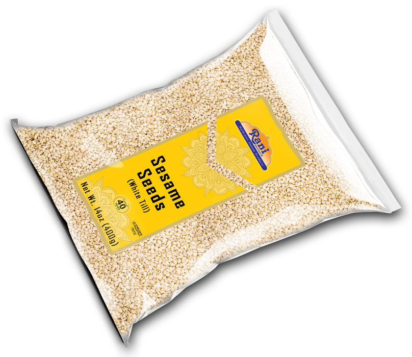 Rani Sesame Seeds White (Till) 14oz (400gm) ~ All Natural | Gluten Free Ingredients | NON-GMO | Kosher | Vegan | Indian Origin