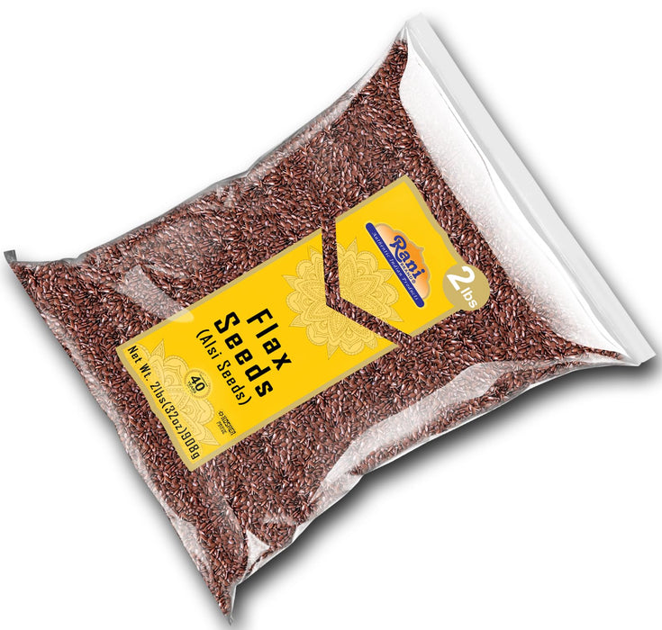 Rani Flax Seeds Whole Raw (Alsi, Linum usitatissimum) 32oz (2lbs) 908g ~ All Natural | Gluten Friendly | Non-GMO | Kosher | Vegan | Indian Origin