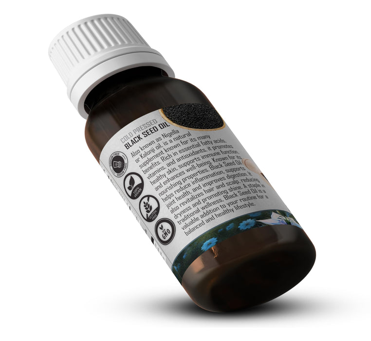 Rani Pure Black Seed (Nigella, Kalonji) Oil 1.69 Fl oz (50ml) Cold Pressed ~ 100% Cholesterol Free | All Natural | Gluten Free | NON-GMO | Kosher | Vegan | Indian Origin