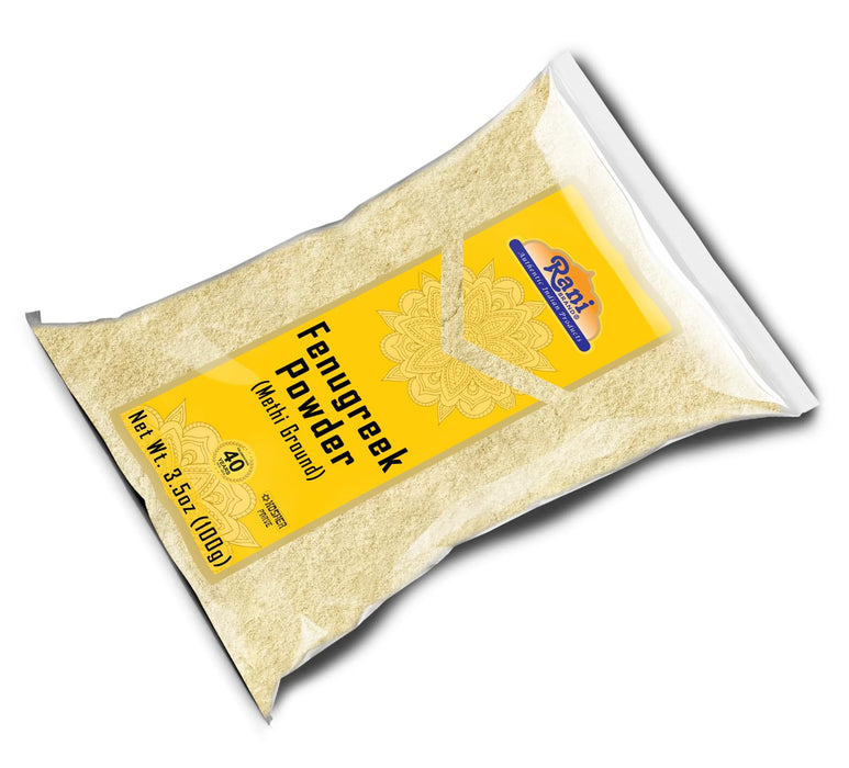 Rani Fenugreek (Methi) Seeds Ground Powder 3.5oz (100g) Trigonella foenum graecum ~ All Natural | Vegan | Gluten Friendly | Non-GMO | Kosher | Indian Origin, used in cooking & Ayurvedic spice