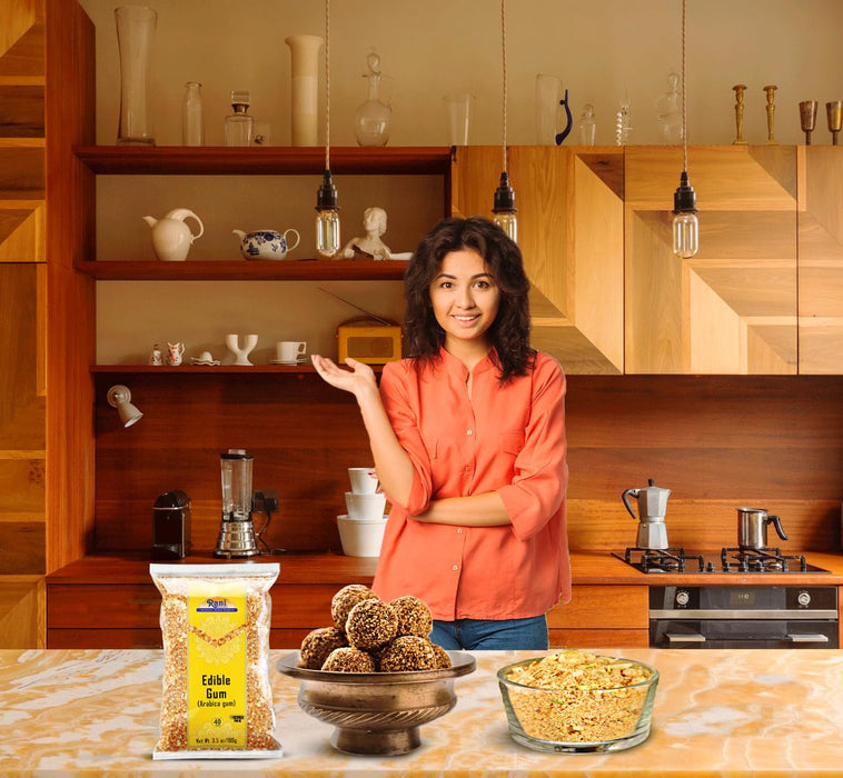 Rani Edible Gum Whole (Arabica Gum) 3.5oz (100g) ~ All Natural, Salt-Free | Vegan | No Colors | Gluten Friendly | NON-GMO | Kosher | Indian Origin