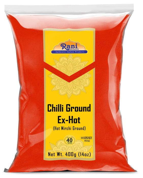 Rani Extra Hot Chilli Powder Indian Spice 14oz (400g) ~ All Natural | Salt-Free | Vegan | No Colors | Gluten Friendly | NON-GMO | Kosher