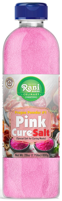 Rani Pink Cure Salt (Special Salt for Curing Meats) 28oz (1.75lbs) 800g PET Jar ~ All Natural | Gluten Friendly | NON-GMO | Kosher | Vegan | Product of USA