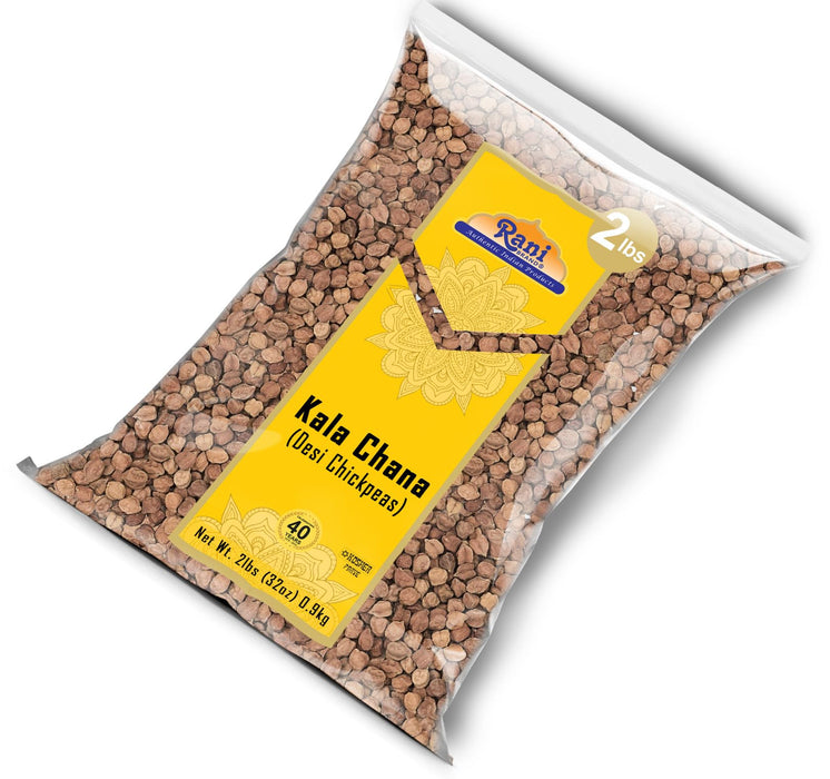 Rani Kala Chana (Desi Chickpeas Chana with skin) 32oz (2lbs) 907g ~ All Natural | Gluten Friendly | NON-GMO | Vegan | Kosher | Indian Origin
