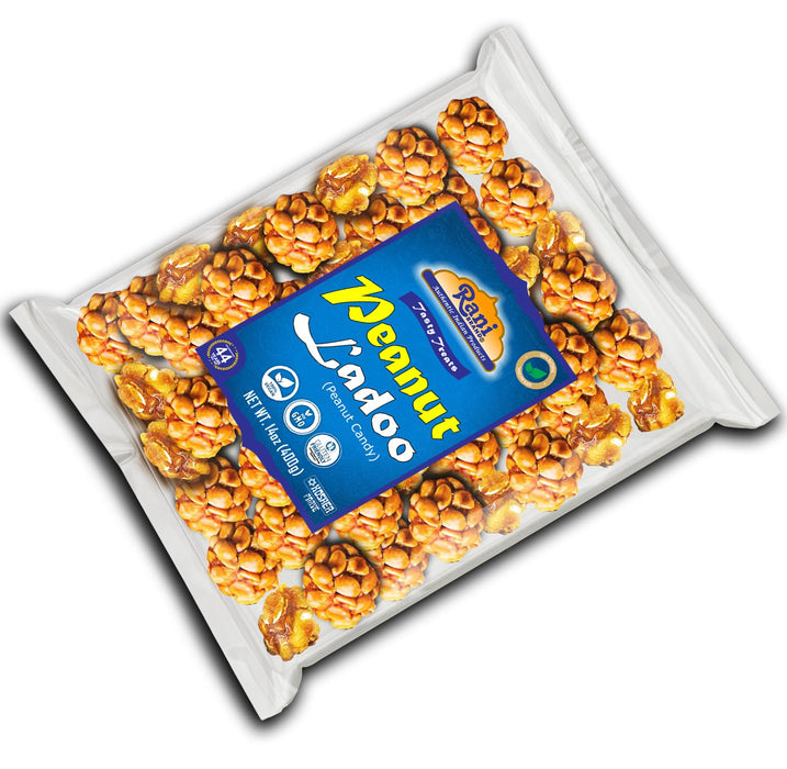 Rani Peanut Ladoo (Round Peanut Brittle Candy) 14oz (400g) ~ All Natural | Vegan | Kosher | No colors | Gluten Free Ingredients | Indian Origin