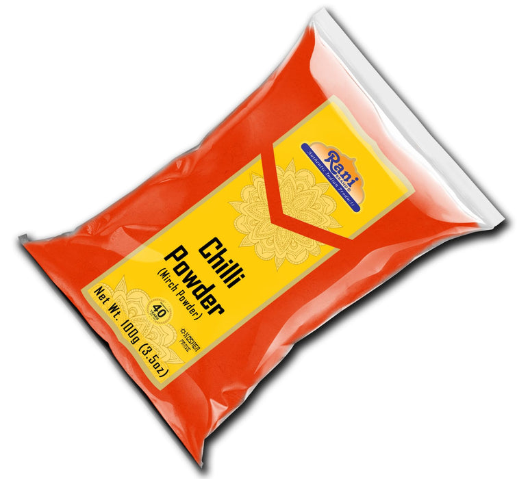 Rani Chilli Powder (Mirchi) Ground Indian Spice 3.5oz (100g) ~ All Natural, Salt-Free | Vegan | No Colors | Gluten Friendly | NON-GMO | Kosher | Indian Origin
