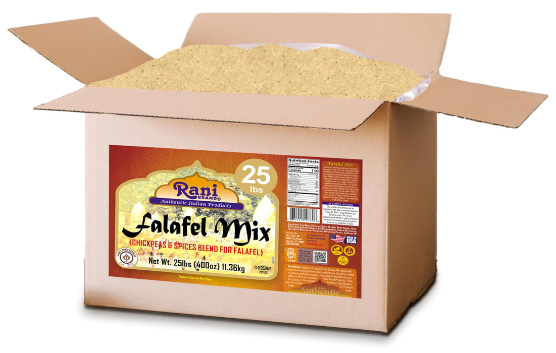 Rani Falafex Mix (Chickpeas & Spices Blend for Falafel) 400oz (25lbs) 11.36kg Bulk Box ~ Gluten Friendly | NON-GMO | Kosher | Product of USA