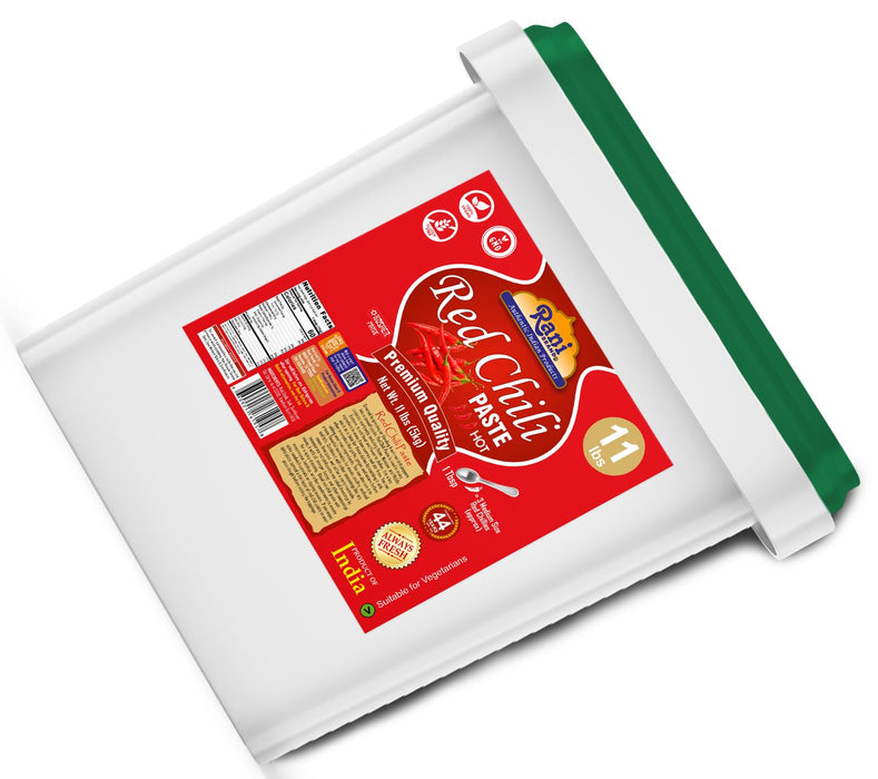 Rani Red Chilli Cooking Paste 176oz (11lbs) 5kg Bulk ~ Vegan | Gluten Free | NON-GMO | Kosher | No Colors | Indian Origin
