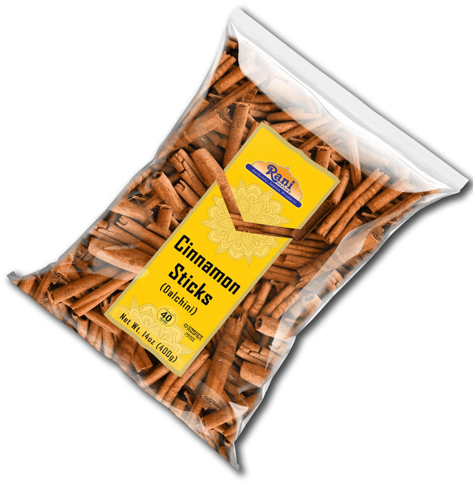 Rani Cinnamon Sticks 14oz (400g) ~ 72-88 Sticks 3" in Length Cassia Round ~ All Natural | Vegan | No Colors | Gluten Friendly | NON-GMO | Product of Vietnam