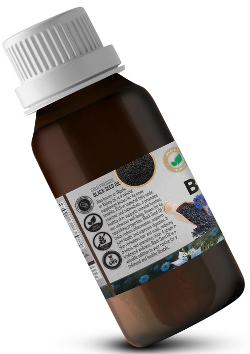 Rani Pure Black Seed (Nigella, Kalonji) Oil 3.38 Fl oz (100ml) Cold Pressed ~ 100% Cholesterol Free | All Natural | Gluten Free | NON-GMO | Kosher | Vegan | Indian Origin