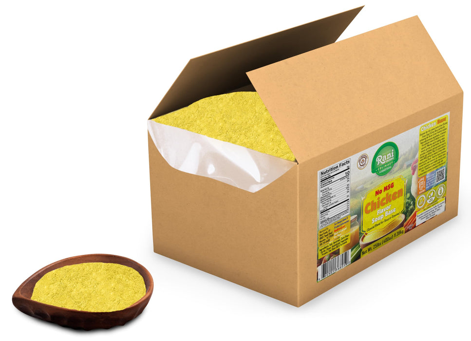 Rani Premium Chicken Base (Special Blend for Soup or Gravies) 400oz (25lbs) 11.36kg Bulk Box ~ All Natural | Gluten Friendly | NON-GMO | Kosher | Vegan | Product of USA