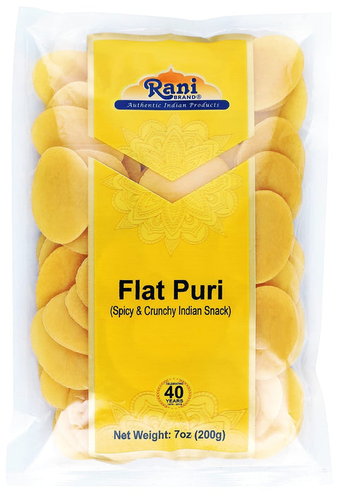 Rani Pani Puri Coins (Uncooked, Microwaveable wheat and Semolina Coins) 7oz (200g) with Pani Puri Concentrate (Sweet & Spicy to make Pani Water / Spicy Water) 10.5oz (300g) ~ All Natural | Vegan | NON-GMO