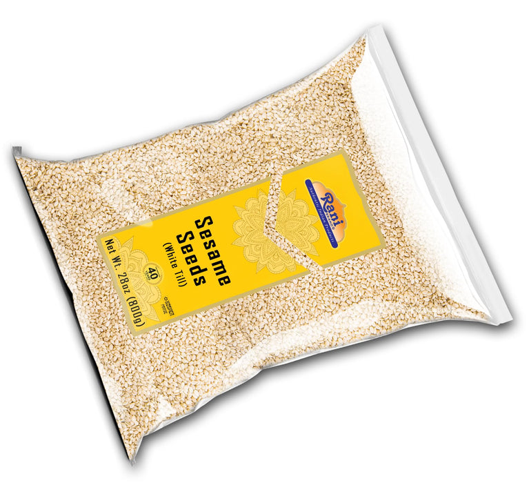 Rani Sesame Seeds Whole White, Hulled (Till) 28oz (800gm) ~ All Natural | Gluten Friendly | NON-GMO | Kosher | Vegan | Indian Origin