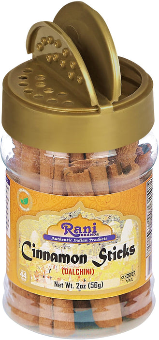 Rani Cinnamon Sticks 2oz (56g) PET Jar - 10-13 Sticks - Strong Aroma, Perfect for Baking, Cooking & Beverages | 3+ Inches Length - Cassia Saigon Cinnamon from Vietnam | Kosher