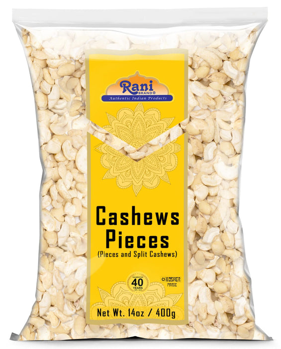 Rani Raw Cashews Halves and Pieces (uncooked, unsalted) 14oz (400g) ~ All Natural, No Preservatives | Vegan | NON-GMO | Kosher | Gluten Friendly