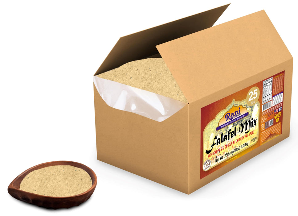 Rani Falafex Mix (Chickpeas & Spices Blend for Falafel) 400oz (25lbs) 11.36kg Bulk Box ~ Gluten Friendly | NON-GMO | Kosher | Product of USA