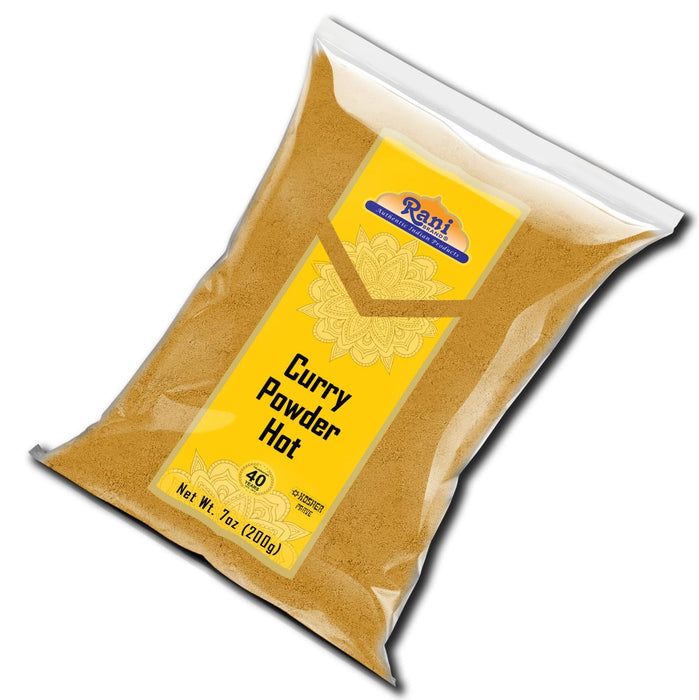 Rani Curry Powder Hot Natural 11-Spice Blend 200g (7oz) ~ Salt Free | Vegan | Gluten Friendly | NON-GMO | Kosher