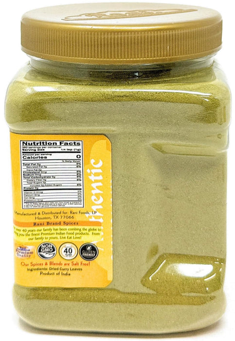 Rani Curry Leaves Powder (Kari Neem Patha) Indian Spice 12.3oz (350g) PET Jar ~ All Natural | Vegan | Gluten Friendly | NON-GMO | Indian Origin