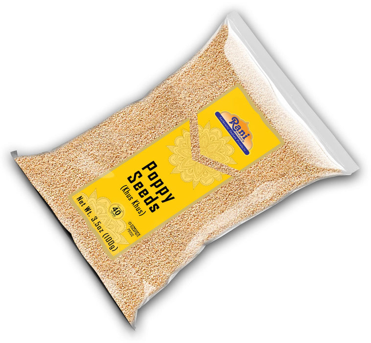 Rani White Poppy Seeds Whole (Khus Khus) Indian Spice 3.5oz (100g) ~ All Natural | Vegan | Gluten Friendly | NON-GMO | Indian Origin