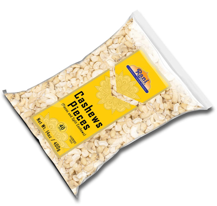 Rani Raw Cashews Halves and Pieces (uncooked, unsalted) 14oz (400g) ~ All Natural, No Preservatives | Vegan | NON-GMO | Kosher | Gluten Friendly