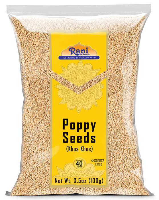 Rani White Poppy Seeds Whole (Khus Khus) Indian Spice 3.5oz (100g) ~ All Natural | Vegan | Gluten Friendly | NON-GMO | Indian Origin