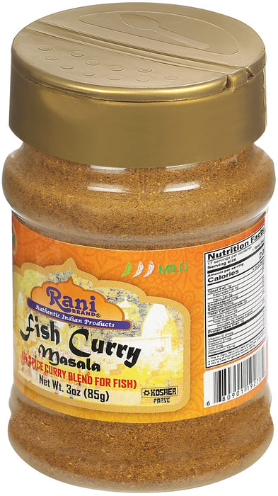 Rani Fish Curry Masala (14-Spice Curry Blend for Fish) 3oz (85g) PET Jar, Shaker Top ~ All Natural | Vegan | Kosher | Gluten Friendly | NON-GMO | Indian Origin