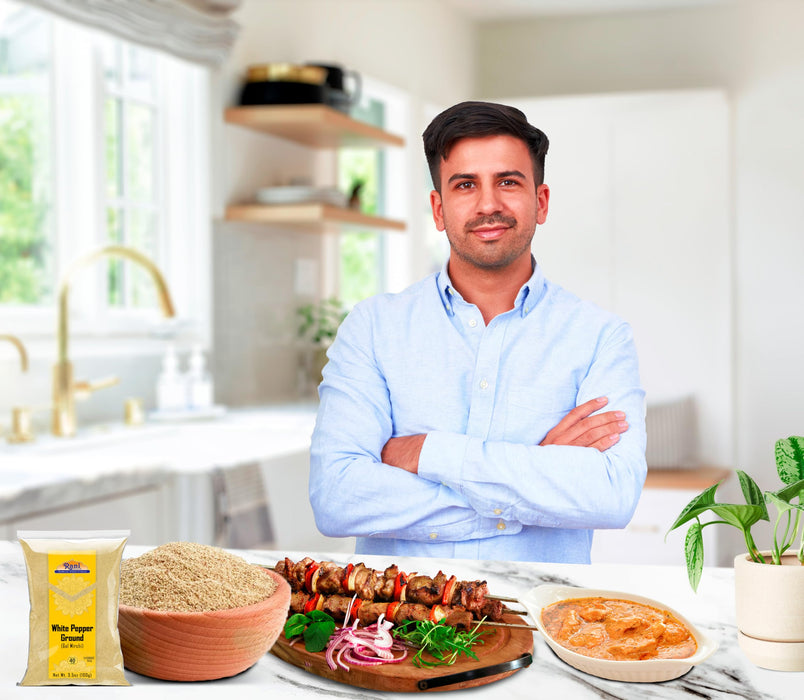 Rani White Pepper (Gol Mirch), Ground Spice 3.5oz (100g) ~ All Natural | Vegan | Gluten Friendly| NON-GMO | Indian Origin