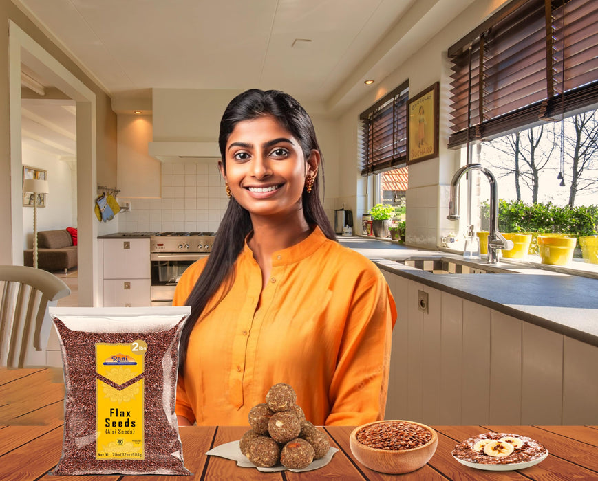 Rani Flax Seeds Whole Raw (Alsi, Linum usitatissimum) 32oz (2lbs) 908g ~ All Natural | Gluten Friendly | Non-GMO | Kosher | Vegan | Indian Origin