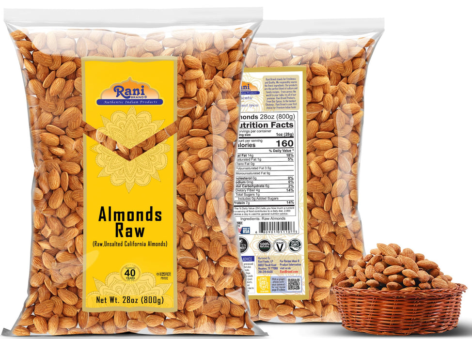 Rani Almonds Whole Raw {4 Sizes Available}