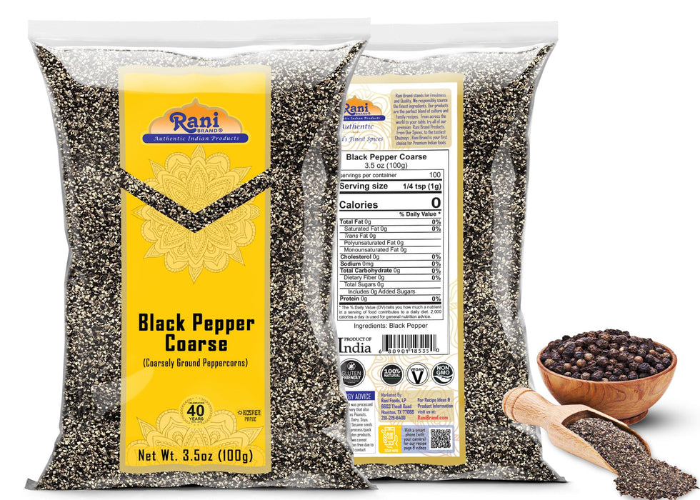 Rani Black Pepper Coarse Grind {7 Sizes Available}
