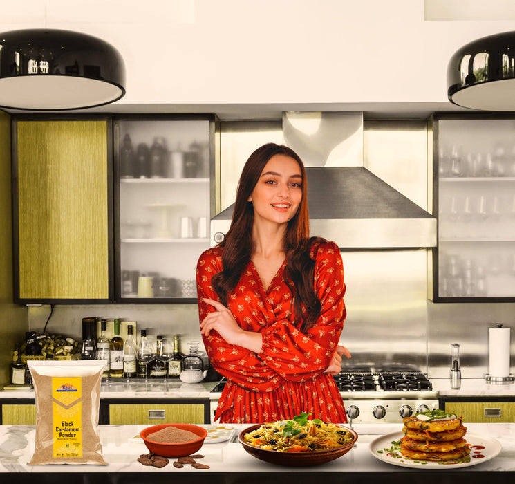 Rani Black Cardamom Powder (Kali Elachi) Indian Spice 7oz (200g) ~ All Natural | Vegan | Gluten Friendly | NON-GMO | Kosher | Indian Origin | Smokey, Tsaoko, Cao Guo, Bach Dan Khau, Badi