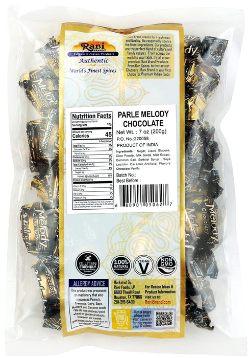 Rani Parle Melody Chocolate 7oz (200g) Individually Wrapped ~ Indian Tasty Treats | Vegan | Gluten Friendly | NON-GMO | Indian Origin